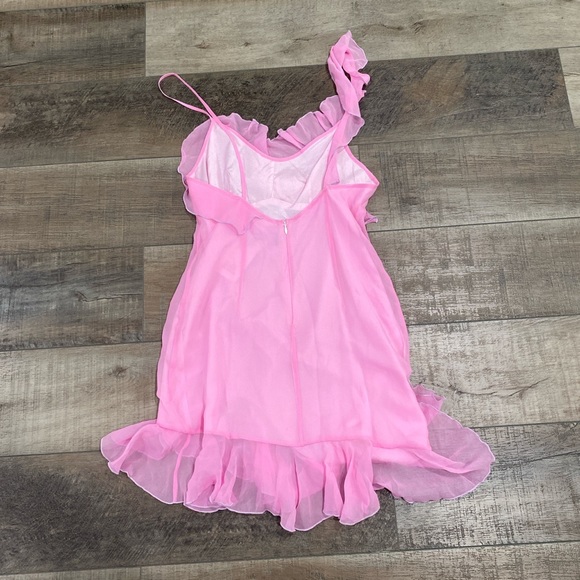 NWT Kim Shui SS22 baby pink chiffon mini dress - Picture 5 of 7